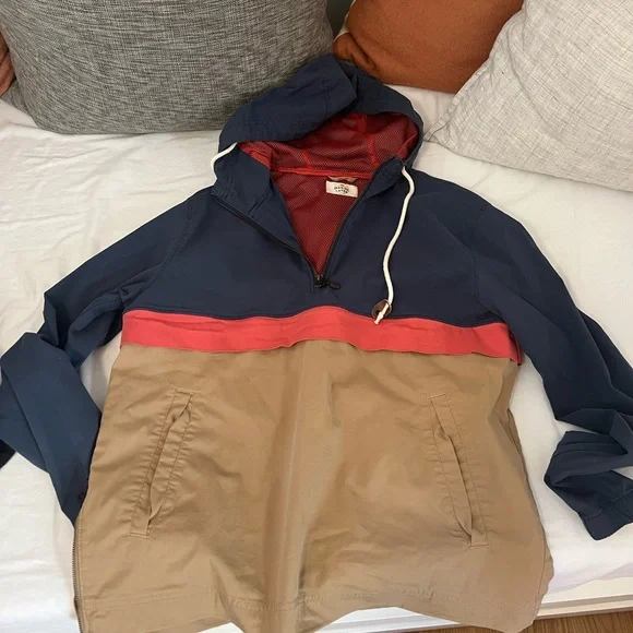 Marine Layer Navy and Tan Jacket with Red Accent - Picture 1 of 2